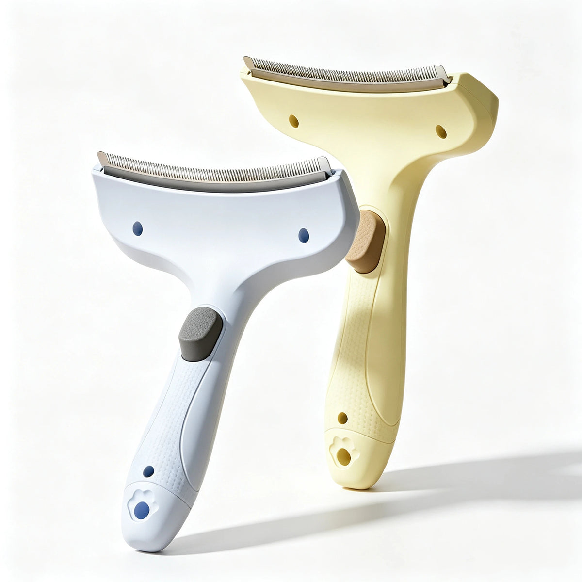 One-button Release Pet Deshedding Brush for Cats and Dogs