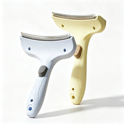 One-button Release Pet Deshedding Brush for Cats and Dogs