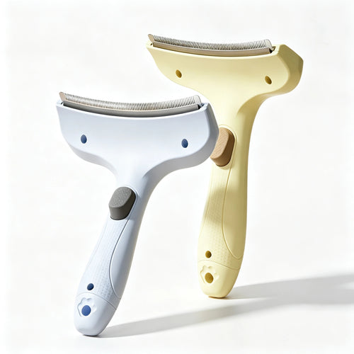 One-button Release Pet Deshedding Brush for Cats and Dogs