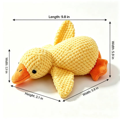 Plush Duck‑Shaped Interactive Cat Chew Toy