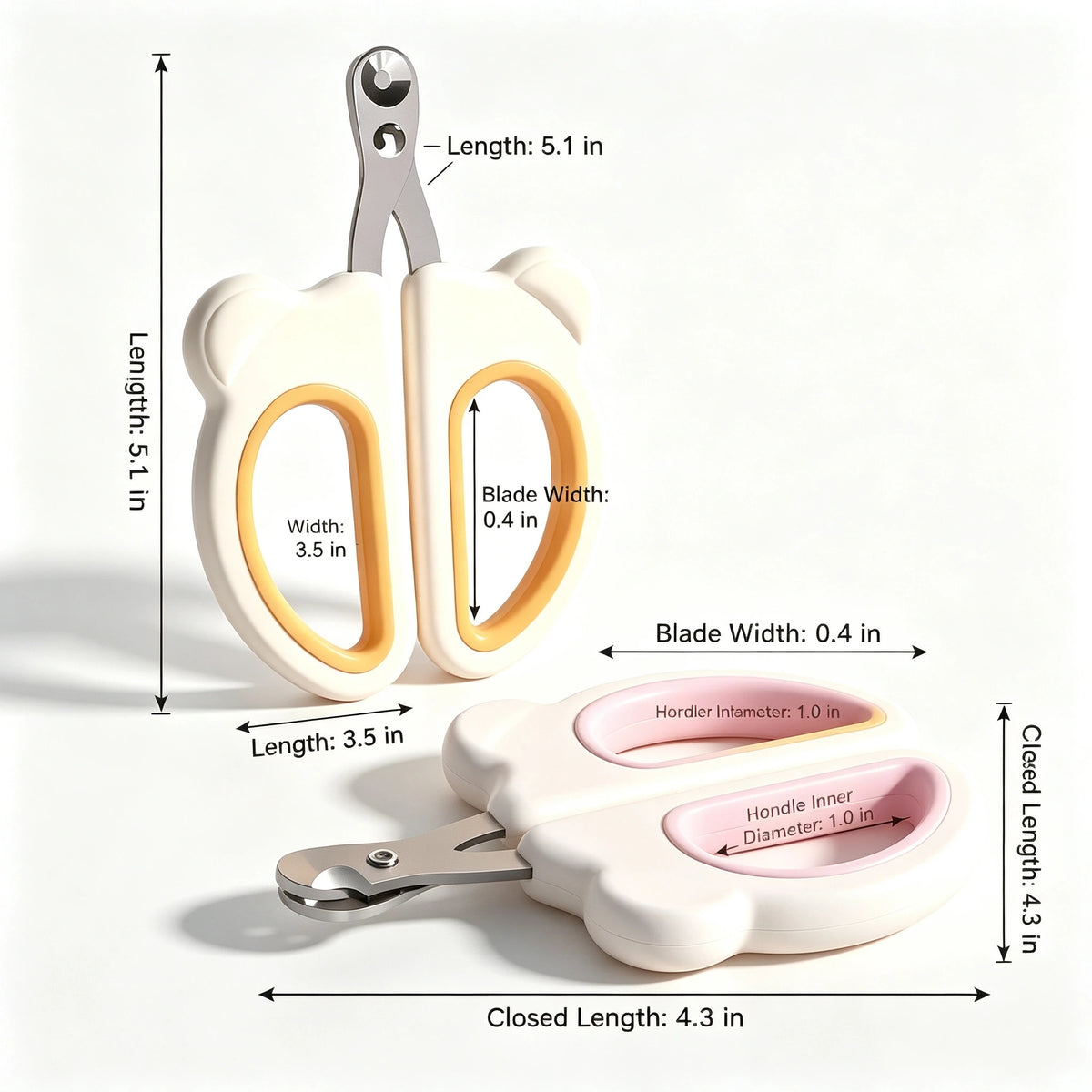 Pet Nail Clipper with Safety Guard for Cats and Small Dogs