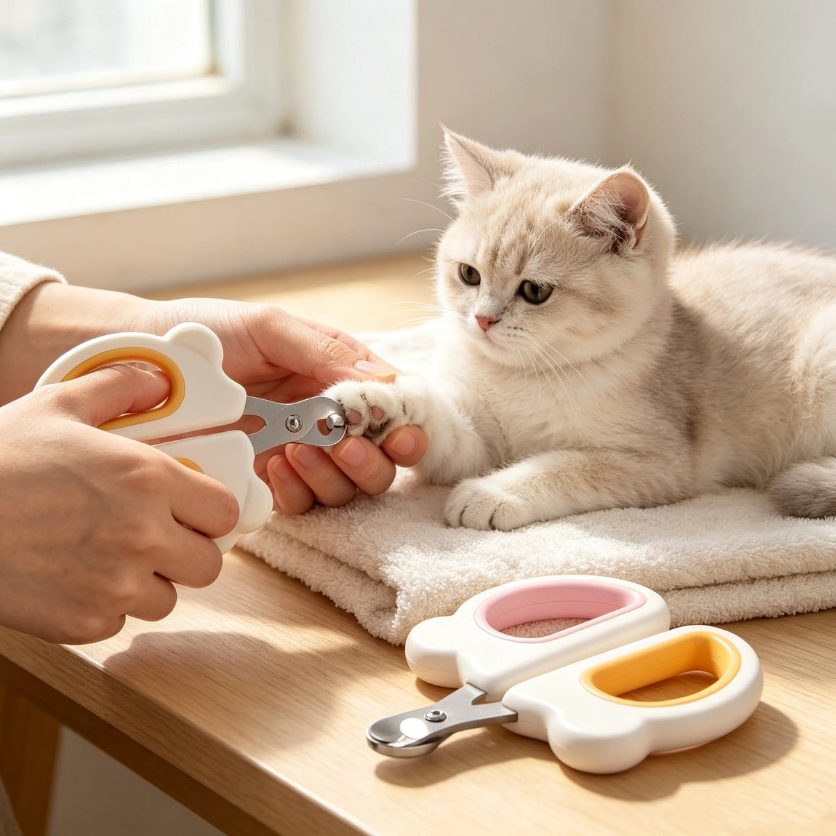 Pet Nail Clipper with Safety Guard for Cats and Small Dogs