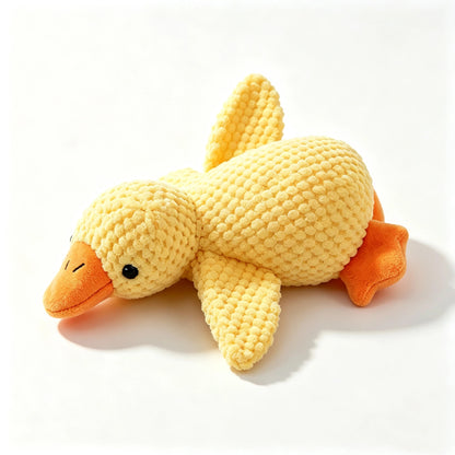 Plush Duck‑Shaped Interactive Cat Chew Toy