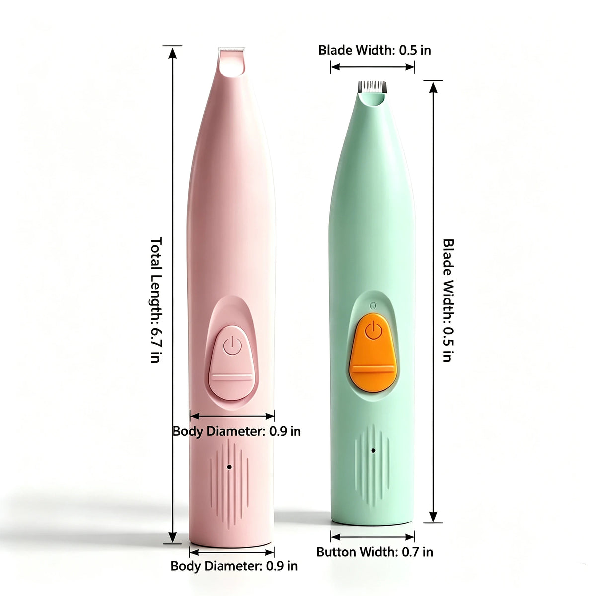 Rechargeable Pet Partial Hair Trimmer With LED Light
